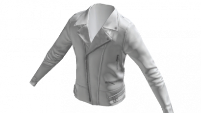 Collared Leather Jacket – White
