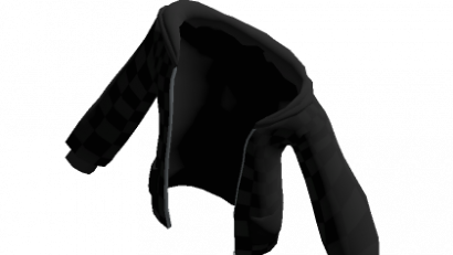 Off-Shoulder Jacket Checkered Black