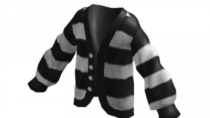 Oversized Cardigan Grunge Black White Stripes