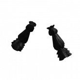 Image of Ruffle Puffy Long Arm Sleeves Black