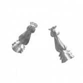 Image of Ruffle Puffy Long Arm Sleeves White