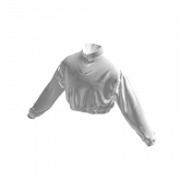 Image of White Cropped Zip Jacket