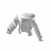 Image of White Oversized Off Shoulder Jacket