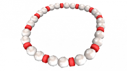 3.0 – Pearls and Red Beaded Necklace