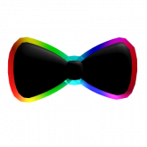 Image of Cartoony Rainbow Bow Tie