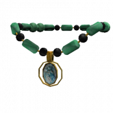 Image of Jade Necklace with Shell Pendant