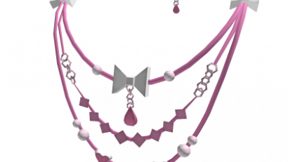 Layered Bow & Hearts Necklace