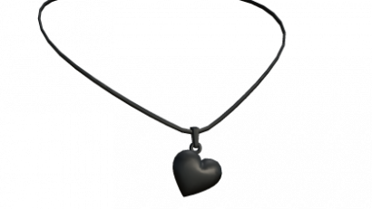 Miau Heart Necklace Black