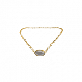 Image of White Preppy Necklace Gold 3.0