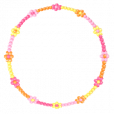 Image of Y2K Malibu Sunset Flower Bead Necklace 3.0