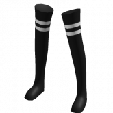 Image of Black Socks with White Bands