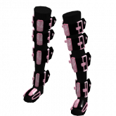 Image of Cyber Goth Long Black Pink Leg Warmers