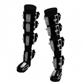 Image of Cyber Goth Long Black Silver Leg Warmers