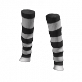 Image of Knitted Leg Warmers Black and White