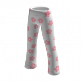 Image of Pink and White Flower Bellbottoms