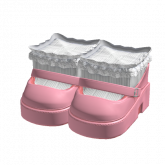 Image of Pink Doll Platforms w/ Lace Socks