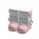 Image of Pink Platform Leg Warmers w/ Bows Chibi