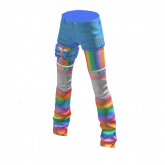 Image of Starchild Pants Rainbow Blue