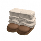 Image of Trendy Brown Boots w/ Off White Socks