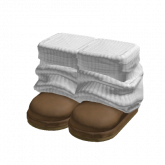 Image of Trendy Brown Boots w/ Socks