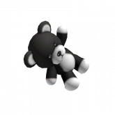 Image of Black Holdable Teddybear