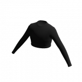 Image of Blueberry 90s Summer Long Sleeve Top - Black