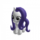 Image of ♡ cute purple white pony plushie (holdable)