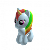 Image of ♡ rainbow unicorn pony plushie (holdable)