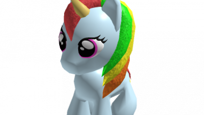 ♡ rainbow unicorn pony plushie (holdable)