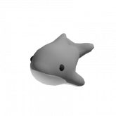 Image of Grey Dolphin Plushie (Hand)
