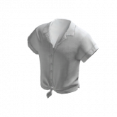 Image of Tie-Front Top - White