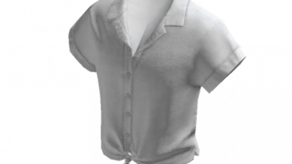 Tie-Front Top – White