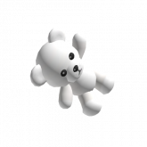 Image of White Holdable Teddybear