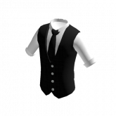 Image of White Shirt & Formal Black Vest