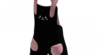 Black and Pink Cat Overalls