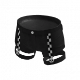 Image of Checkered Skull Strap Shorts