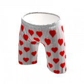 Image of Pinstripe Hearts White Shorts