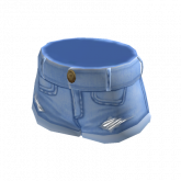 Image of Short Ripped Jean Shorts - Light Blue