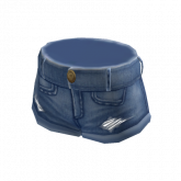 Image of Short Ripped Jean Shorts - Mid Blue