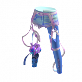 Image of Straps Shorts with Mecha Bunny Light Blue