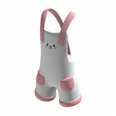 Image of White and Pink Cat Overalls