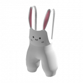 Image of White Bunny Overalls