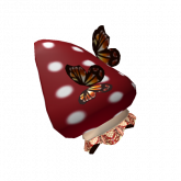 Image of Butterfly Mushroom Cottagecore Ruffled Sleeve L