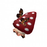 Image of Butterfly Mushroom Cottagecore Ruffled Sleeve R