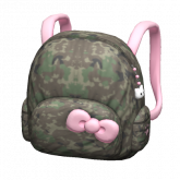 Image of ♡ kitty charm camo backpack