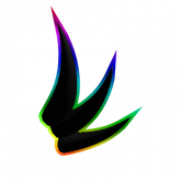 Image of Left Cartoony Rainbow Shoulder Spikes