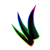 Image of Right Cartoony Rainbow Shoulder Spikes