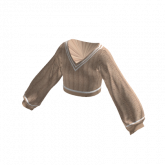 Image of Beige Oversized Cableknit Crop-Top