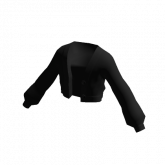 Image of Black Oversized Cropped Cardigan
