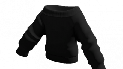 Black Oversized Off Shoulder Sweater